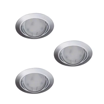   Kanlux 23847 TRIBIS II O C kerek beltéri SPOT lámpa 3db-os szett, 400lm 4,9W 3000K fényforrással, króm, GU10 foglalattal, 3x max 10W teljesítmény, IP20, 220-240V ( Kanlux 23847 )