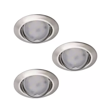   Kanlux 23848 TRIBIS II O C/M kerek beltéri SPOT lámpa 3db-os szett, 400lm 4,9W 3000K fényforrással, matt króm, GU10 foglalattal, 3x max 10W teljesítmény, IP20, 220-240V ( Kanlux 23848 )