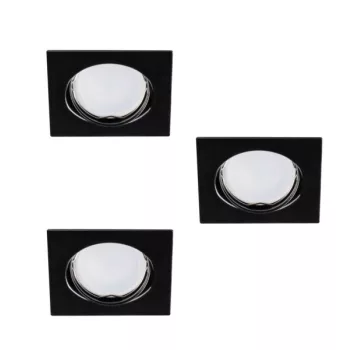  Kanlux 23853 TRIBIS II L B szögletes beltéri SPOT lámpa 3db-os szett, 400lm 4,9W 3000K fényforrással, fekete, GU10 foglalattal, 3x max 10W teljesítmény, IP20, 220-240V ( Kanlux 23853 )