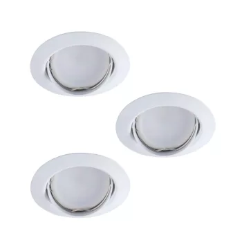   Kanlux 23854 TRIBIS II O W kerek beltéri SPOT lámpa 3db-os szett, 400lm 4,9W 3000K fényforrással, fehér, GU10 foglalattal, 3x max 10W teljesítmény, IP20, 220-240V ( Kanlux 23854 )