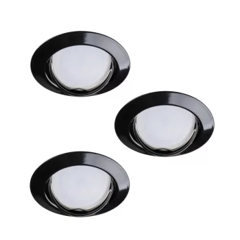   Kanlux 23855 TRIBIS II O B kerek beltéri SPOT lámpa 3db-os szett, 400lm 4,9W 3000K fényforrással, fekete, GU10 foglalattal, 3x max 10W teljesítmény, IP20, 220-240V ( Kanlux 23855 )