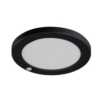   Kanlux 24605 ERGA PIR 17W CCT-B kerek beltéri LED lámpatest mozgásérzékelővel fekete színben, max 1600lm, 17W teljesítménnyel, 50000h, IP20 védettséggel, 220-240V AC, 3000/4000/6500K (Kanlux 24605)