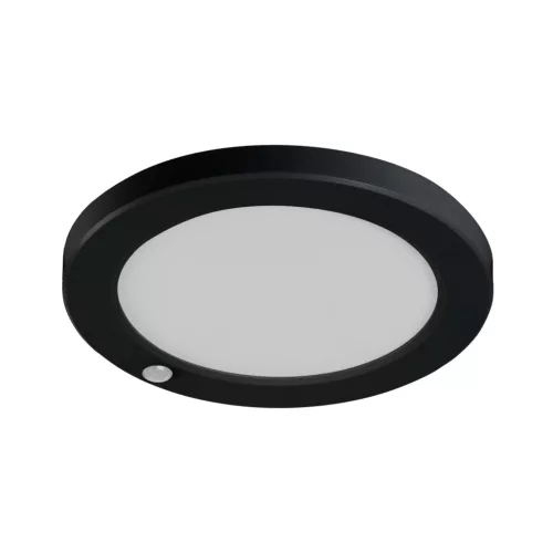 Kanlux 24605 ERGA PIR 17W CCT-B kerek beltéri LED lámpatest mozgásérzékelővel fekete színben, max 1600lm, 17W teljesítménnyel, 50000h, IP20 védettséggel, 220-240V AC, 3000/4000/6500K (Kanlux 24605)