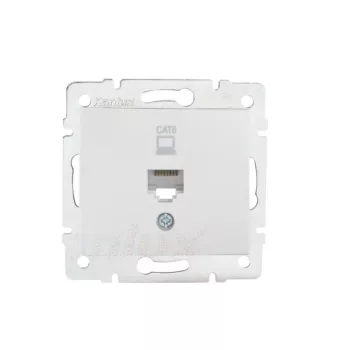   Kanlux MOWION DOMO 24754 Informatikai csatlakozóaljzat 1xRJ45, Cat6 UTP fehér burkolattal, keret nélkül (Kanlux 24754)