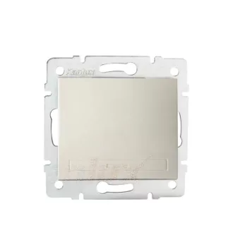   Kanlux MOWION DOMO 24770 egypólusú kapcsoló (101), krém burkolattal, keret nélkül, süllyesztett, rugós bekötés, 10A 250V IP20 (Kanlux 24770)
