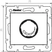Kanlux MOWION DOMO 24787 forgatógombos fényerőszabályzó (dimmer) izzó- és halogénlámpához 500W , krém burkolattal, keret nélkül, süllyesztett, 10A 250V IP20 (Kanlux 24787)