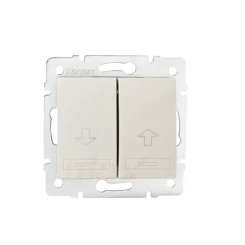   Kanlux MOWION DOMO 24803 Redőnynyomó, krém burkolattal, keret nélkül, süllyesztett, rugós bekötés, 10A 250V IP20 (Kanlux 24803)