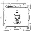 Kanlux MOWION DOMO 24813 Informatikai csatlakozóaljzat 1xRJ45, Cat6 UTP krém burkolattal, keret nélkül (Kanlux 24813)
