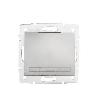   Kanlux MOWION DOMO 24829 egypólusú kapcsoló (101), ezüst burkolattal, keret nélkül, süllyesztett, rugós bekötés, 10A 250V IP20 (Kanlux 24829)