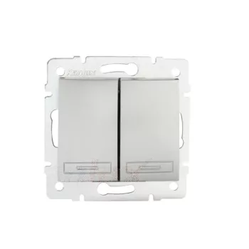   Kanlux MOWION DOMO 24830 csillárkapcsoló (105), ezüst burkolattal, keret nélkül, süllyesztett, rugós bekötés, 10A 250V IP20 (Kanlux 24830)