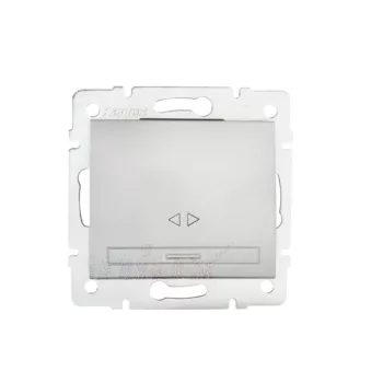   Kanlux MOWION DOMO 24838 keresztkapcsoló (107), ezüst burkolattal, keret nélkül, süllyesztett, rugós bekötés, 10A 250V IP20 (Kanlux 24838)