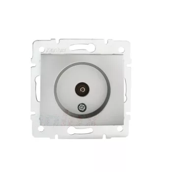   Kanlux MOWION DOMO 24861 Végzáró TV csatlakozóaljzat, ezüst burkolattal, keret nélkül, IP20 (Kanlux 24861)