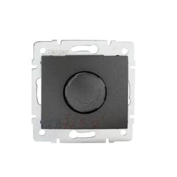   Kanlux MOWION DOMO 24905 forgatógombos fényerőszabályzó (dimmer) izzó- és halogénlámpához 500W , grafit burkolattal, keret nélkül, süllyesztett, 10A 250V IP20 (Kanlux 24905)