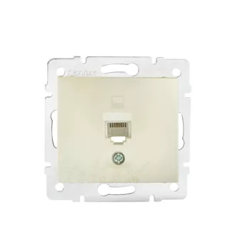   Kanlux MOWION DOMO 24989 Informatikai csatlakozóaljzat 1xRJ45, Cat5e UTP gyöngyház fehér burkolattal, keret nélkül (Kanlux 24989)