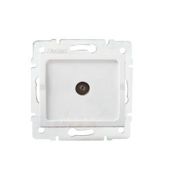   Kanlux MOWION LOGI 25098 Végzáró TV csatlakozóaljzat, fehér burkolattal, keret nélkül, IP20 (Kanlux 25098)