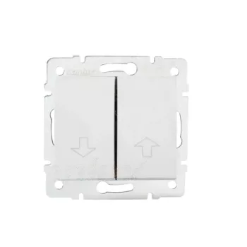   Kanlux MOWION LOGI 25099 Redőnynyomó, fehér burkolattal, keret nélkül, süllyesztett, csavaros bekötés, 10A 250V IP20 (Kanlux 25099)