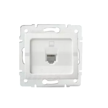   Kanlux MOWION LOGI 25108 Informatikai csatlakozóaljzat 1xRJ45, Cat5e UTP fehér burkolattal, keret nélkül (Kanlux 25108)