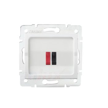   Kanlux MOWION LOGI 25114 hangszóró-csatlakozóaljzat 2 db kivezetéssel, fehér burkolattal, keret nélkül, IP20 (Kanlux 25114)