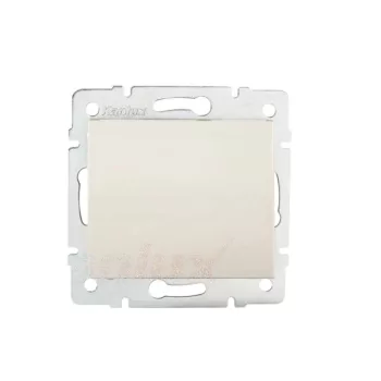   Kanlux MOWION LOGI 25128 egypólusú nyomó (N101), krém burkolattal, keret nélkül, süllyesztett, csavaros bekötés, 10A 250V IP20 (Kanlux 25128)