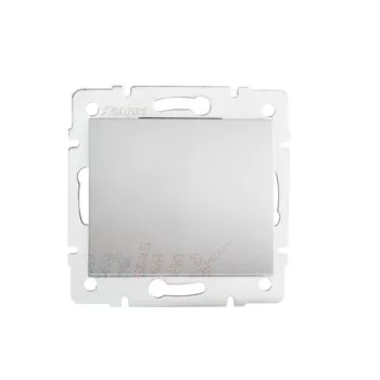   Kanlux MOWION LOGI 25187 egypólusú nyomó (N101), ezüst burkolattal, keret nélkül, süllyesztett, csavaros bekötés, 10A 250V IP20 (Kanlux 25187)