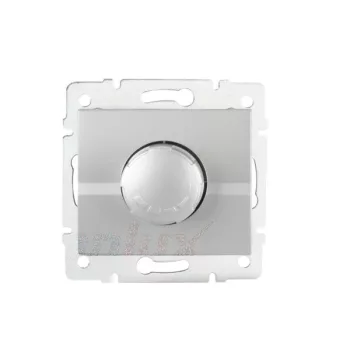   Kanlux MOWION LOGI 25201 forgatógombos fényerőszabályzó (dimmer) izzó- és halogénlámpához 500W , ezüst burkolattal, keret nélkül, süllyesztett, 10A 250V IP20 (Kanlux 25201)