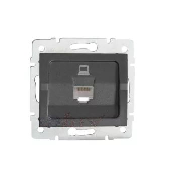   Kanlux MOWION LOGI 25285 Informatikai csatlakozóaljzat 1xRJ45, Cat5e UTP grafit burkolattal, keret nélkül (Kanlux 25285)