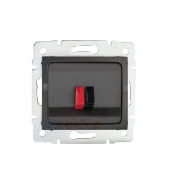   Kanlux MOWION LOGI 25291 hangszóró-csatlakozóaljzat 2 db kivezetéssel, grafit burkolattal, keret nélkül, IP20 (Kanlux 25291)