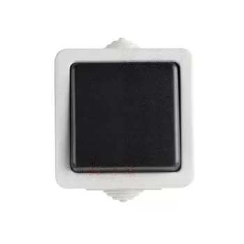   Kanlux 25348 TEKNO 05-1000-143 egypólusú kapcsoló(101), fekete, csavaros bekötés, 10AX - 250V~ (Kanlux 25348)