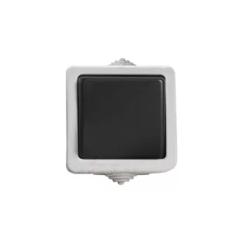   Kanlux 25350 TEKNO 05-1021-143 egypólusú nyomó(N101), fekete, csavaros bekötés, 10AX - 250V~ (Kanlux 25350)
