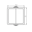 Kanlux 25352 TEKNO 05-1028-143 kettős váltóérintkezős kapcsoló(106+6), fekete, csavaros bekötés, 10AX - 250V~ (Kanlux 25352)