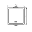 Kanlux 25353 TEKNO 05-1110-143 egypólusú kapcsoló(101), piros jelzőfénnyel, fekete, csavaros bekötés, 10AX - 250V~ (Kanlux 25353)