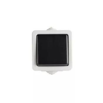   Kanlux 25355 TEKNO 05-1080-143 egypólusú nyomó(N101), piros jelzőfénnyel, fekete, csavaros bekötés, 10AX - 250V~ (Kanlux 25355)