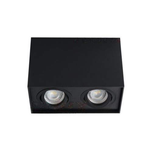 Kanlux GORD DLP mennyezeti szögletes lámpa IP20-as védettséggel, fekete színben, GU10 foglalattal (Kanlux 25474)