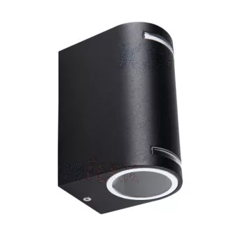   Kanlux 25663 NOvIA fekete kerti / oldalfali lámpa IP44 2x20W (Kanlux 25663)