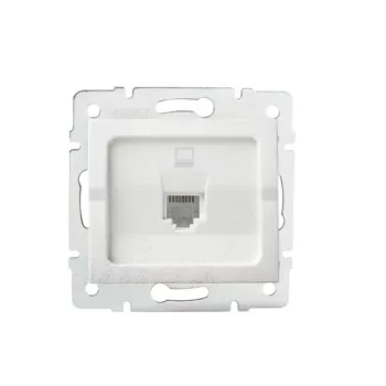   Kanlux MOWION LOGI 25926 adapter informatikai csatlakozóaljzathoz fehér burkolattal, keret nélkül (Kanlux 25926)
