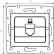 Kanlux MOWION LOGI 25926 adapter informatikai csatlakozóaljzathoz fehér burkolattal, keret nélkül (Kanlux 25926)