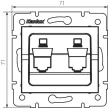 Kanlux MOWION LOGI 25936 dupla adapter informatikai csatlakozóaljzathoz fehér burkolattal, keret nélkül (Kanlux 25936)