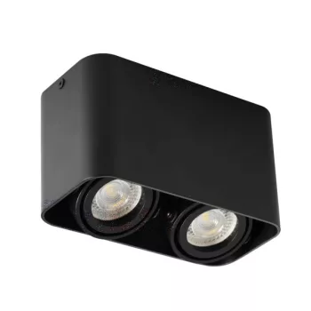   Kanlux 26119 TOLEO DTL250-B lámpa GU10 foglalattal, beltéri mennyezeti, matt fekete színben, 2x max 25W teljesítmény, IP20 védettséggel, 220-240 V (Kanlux 26119)