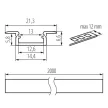 Kanlux 26551 PROFILO K-W 2m alumínium profil LED szalagokhoz, fehér színben, 2 m (Kanlux 26551)