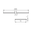Kanlux 26573 SHADE C/D/E/I-FR 2M LED alumínium profil búra, átlátszó, 2 m (Kanlux 26573)