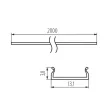 Kanlux 26579 SHADE CK C/D/E/I-W 2M LED alumínium profil búra, fehér színben, 2 m (Kanlux 26579)