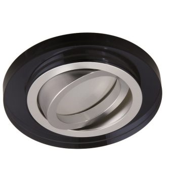   Kanlux 26717 MORTA CT-DTO50-B kerek beltéri SPOT dekorációs keret fekete színben, MR16 foglalathoz, max 35W teljesítmény, IP20 védettséggel, 12 V (Kanlux 26717)