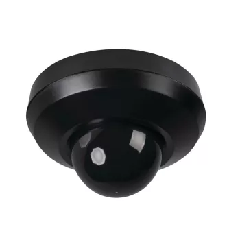   Kanlux 26822 SENTO-O-WT-B/B kültéri mennyezeti falon kívüli/süllyesztett mozgásérzékelő, 360° érzékelési szög, 3-2000 Lux, 10mp-30p beállítható időkésleltetés, IP44/20, fekete (Kanlux 26822)