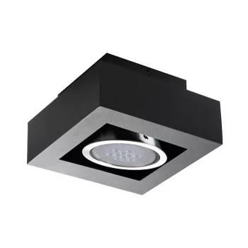   Kanlux 26828 STOBI ES 50-B lámpa GU10 foglalattal, beltéri mennyezeti, fekete színben, max 25W teljesítmény, IP20 védettséggel, 220-240 V (Kanlux 26828)