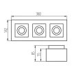 Kanlux 26834 STOBI DLP 350-B lámpa GU10 foglalattal, beltéri mennyezeti, fekete színben, 3x max 25W teljesítmény, IP20 védettséggel, 220-240 V (Kanlux 26834)