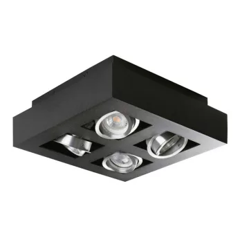   Kanlux 26836 STOBI DLP 450-B lámpa GU10 foglalattal, beltéri mennyezeti, fekete színben, 4x max 25W teljesítmény, IP20 védettséggel, 220-240 V (Kanlux 26836)