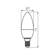 Kanlux 27298 IQ-LED C37 E14 7,5W/4000K LED fényforrás E14 foglalat 830 lm fényerővel (Kanlux 27298 )