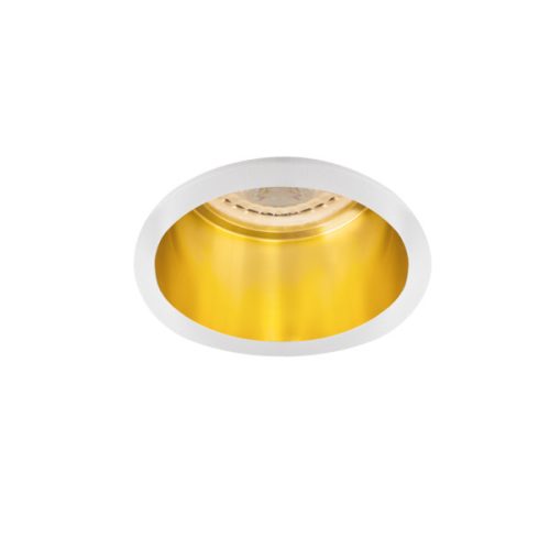 Kanlux 27327 SPAG D W/G kerek beltéri SPOT dekorációs keret fehér/arany színben, MR16 foglalathoz, max 35W teljesítmény, IP20 védettséggel, 12 V (Kanlux 27327)