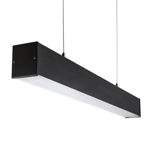 Kanlux 27411 ALIN 4LED 1X60-B Lineáris lámpatest LED T8 fénycsőhöz, 18W teljesítmény, fekete színben, G13 foglalattal, IP20 védettséggel, 220-240V (Kanlux 27411)