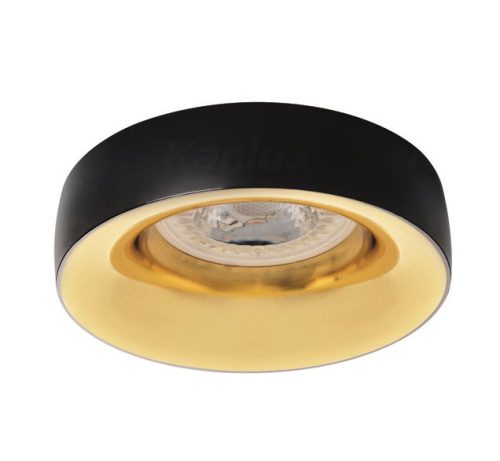 Kanlux ELNIS beltéri álmennyezeti kerek lámpa IP20-as védettséggel, fekete/arany színben, Gx5.3 foglalattal (Kanlux 27810)